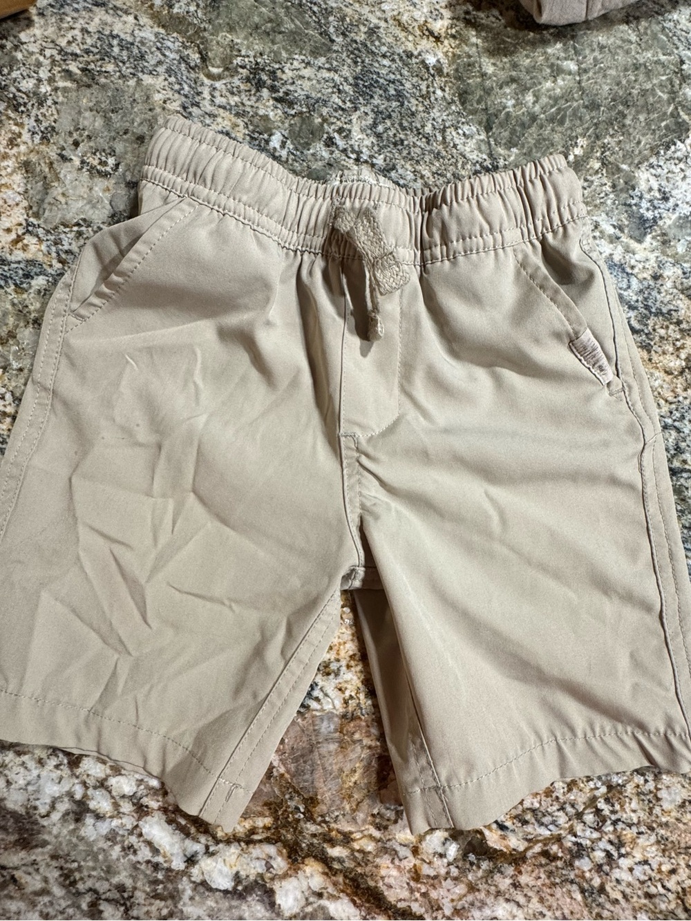 Peachy Keen Vintage Drawstring Shorts - Neutral Beige